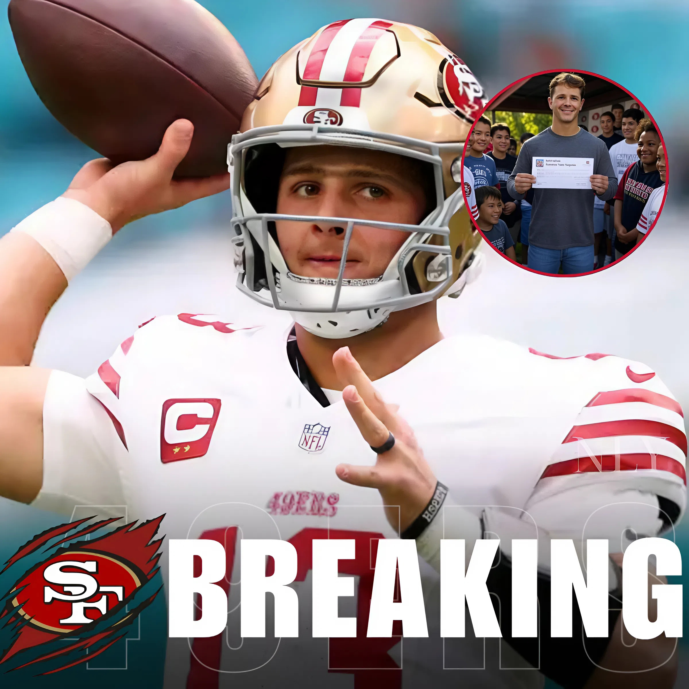 BREAKING NEWS: 49ers Quarterback Brock Purdy Stuns NFL World by Donating His Entire $25 Million Endorsement Deal to Homeless Youth Programs in California — “I grew up watching kids on the street... and I never forgot them.”... - ney