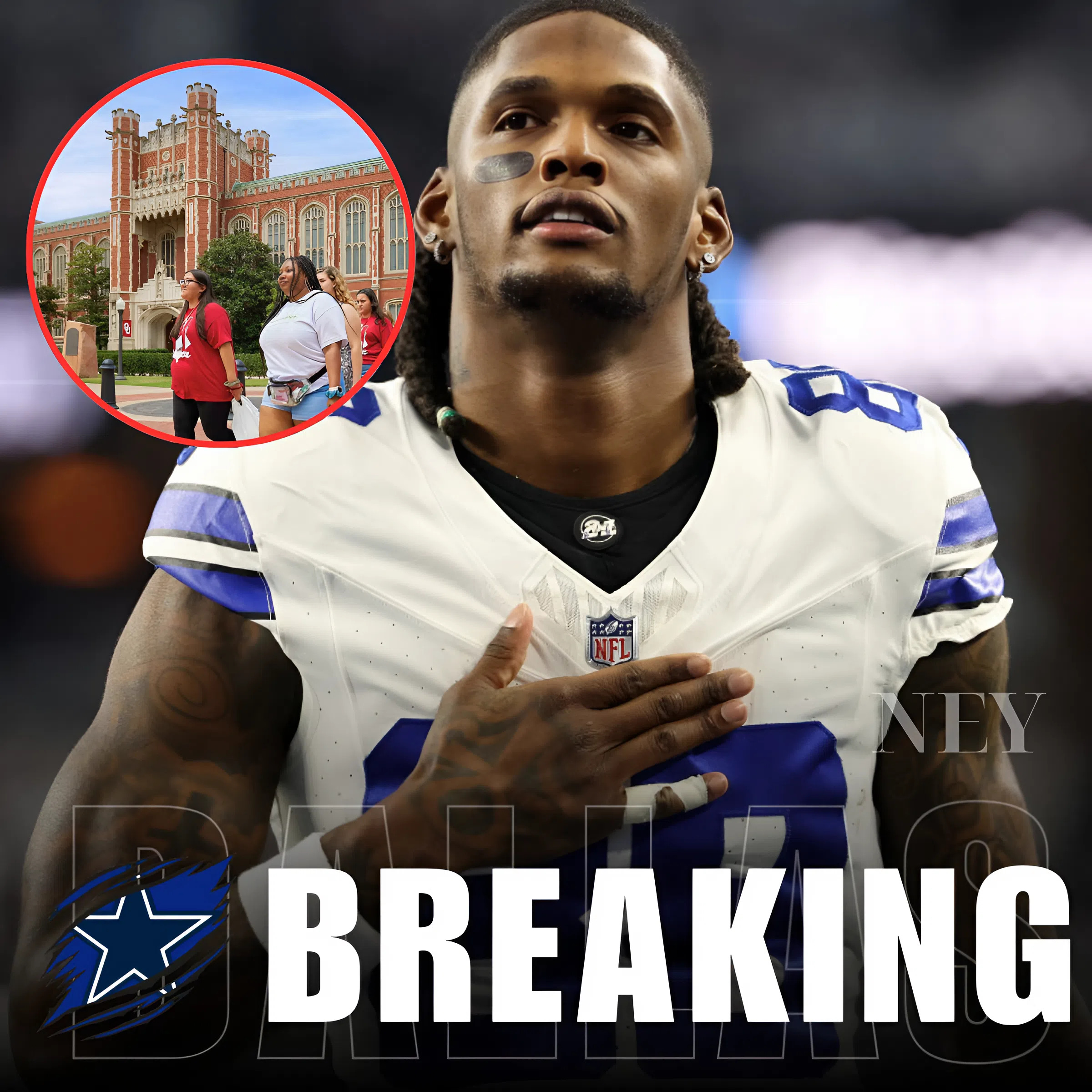 CeeDee LAMB SPENT $1 MILLION IN COMPLETE SILENCE — Sources say Cowboys star CeeDee Lamb spent more than $1 MILLION to wipe out the entire student loan debt of the class of 2017 at the University of Oklahoma — and didn’t even tell the school .Qu