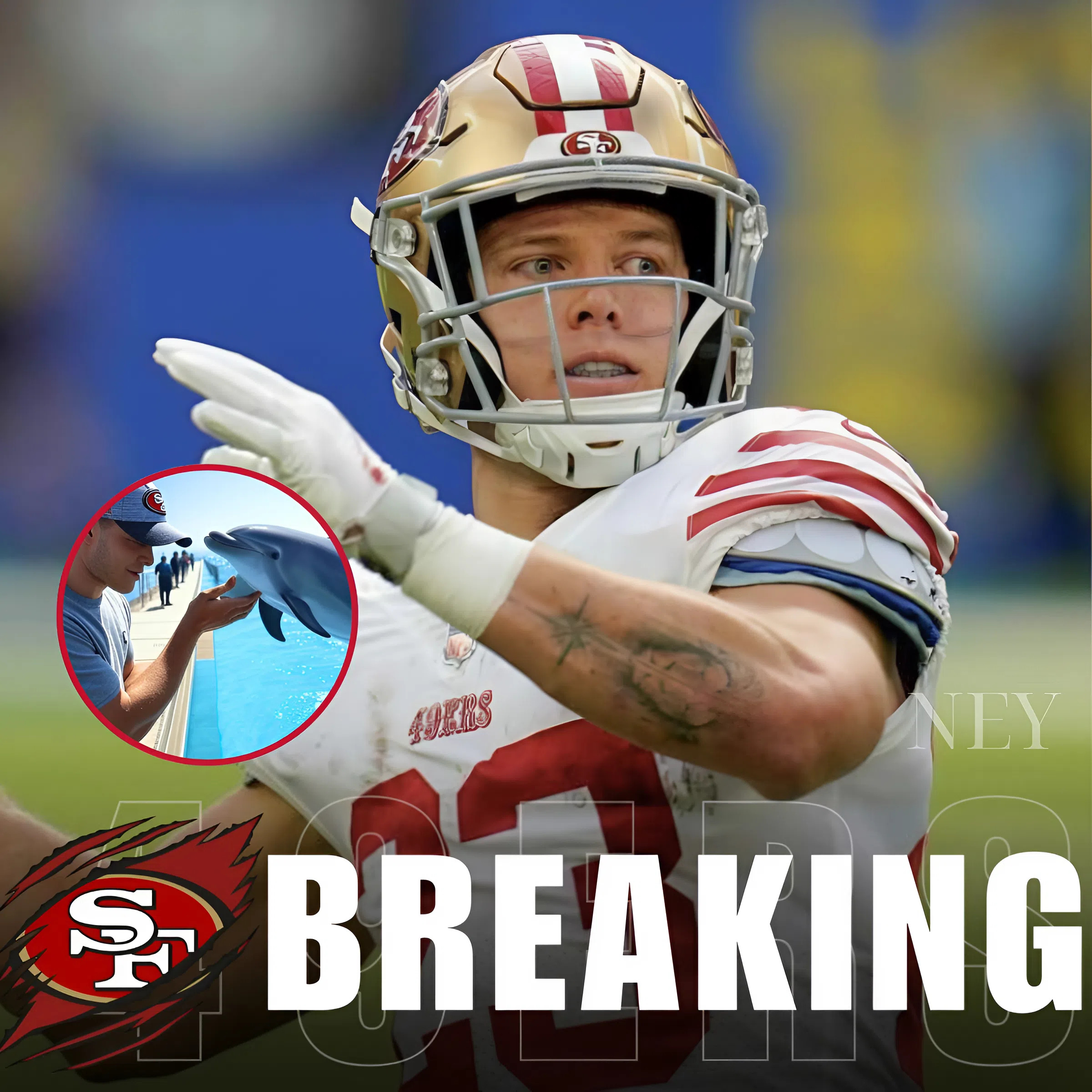 HEARTWARMING NEWS: 49ers’ Christian McCaffrey amazed supporters by pledging millions to a major dolphin protection initiative in the U.S. He even helped rehabilitate injured dolphins himself, saying, ‘Without dolphins, the ocean loses its soul. Safeguard them, and you safeguard the seas... - ney
