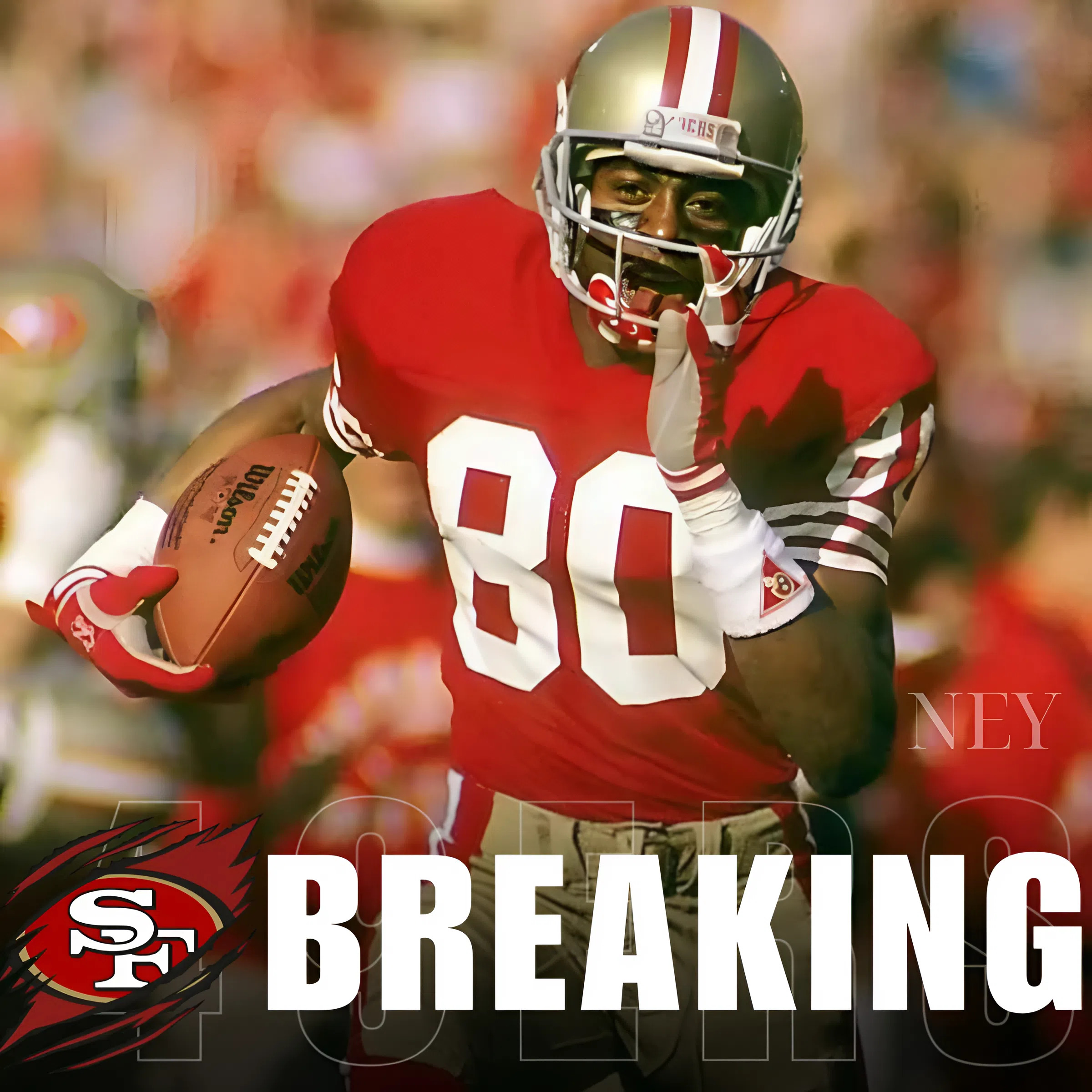 Farewell to an icon: Jerry Rice, the unrivaled wide receiver who defined the San Francisco 49ers, unfortunately… - ney