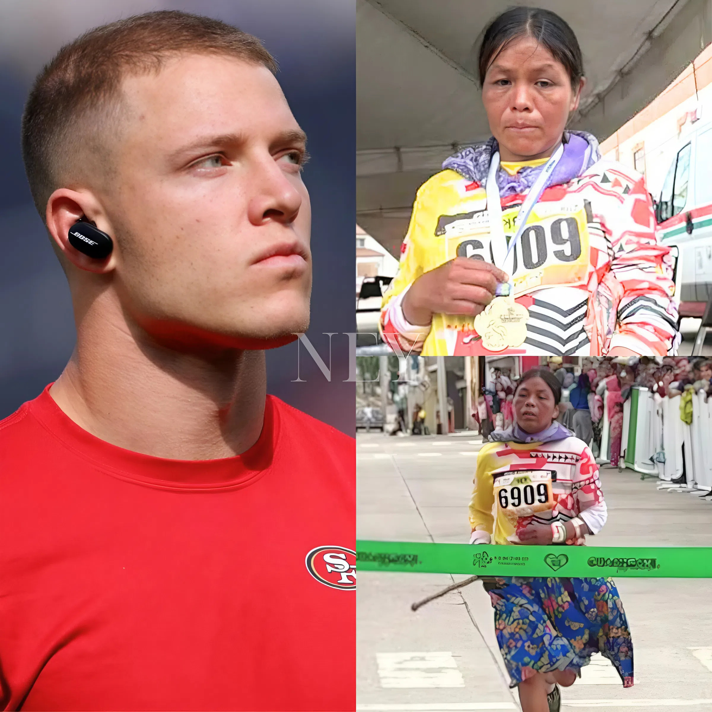 SURPRISE ACT OF KINDNESS: Christian McCaffrey, an avid runner himself, gifted $2 million to Candelaria Rivas Ramos — a courageous Mexican woman from a small mountain town who walked 14 hours to compete in the 2025 Canyon Ultramarathon. After hearing her story, McCaffrey met her in private and said something that left everyone in the room emotional. Ramos later shared: “No one’s ever shown me this kind of kindness before.”... - ney