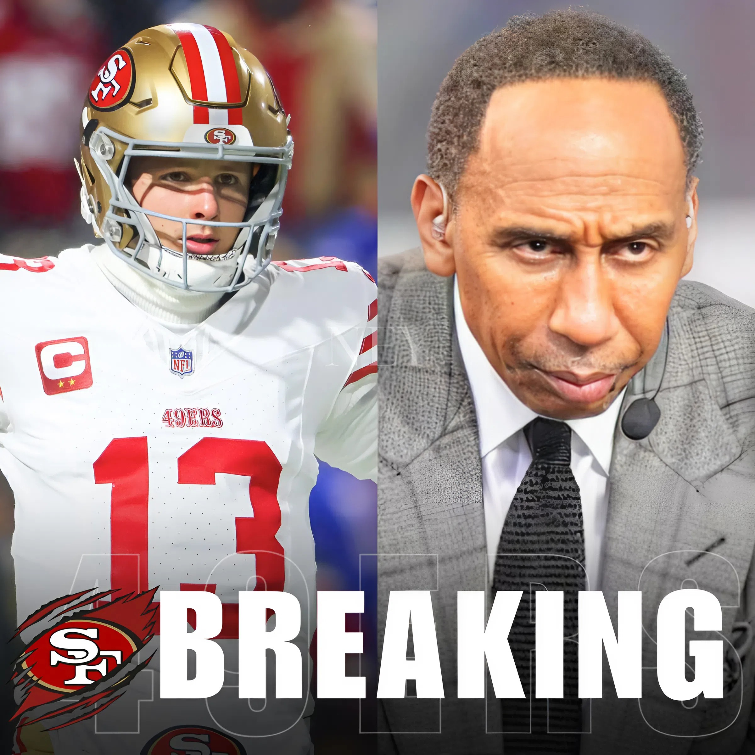 NEWS: PURDY VS. SMITH: SOCIAL MEDIA EXPLODES! Brock Purdy stunned everyone by going straight at Stephen A. Smith live — cool, sharp, but brutally direct. Stephen A. mocked Purdy’s rise as ‘luck,’ but the 49ers QB hit back: “Call it luck again, I dare you.” Now fans are debating — is Purdy carving his own legacy, or did Smith strike a nerve?... - ney